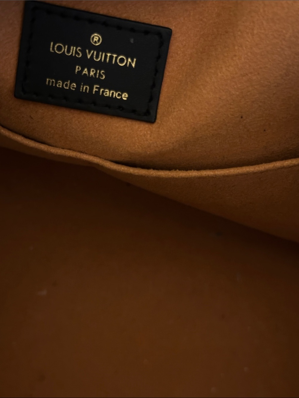 Black MEDIUM On the Go MM ✨STYLE✨Embossed leather bag black and gold - Picture 11 of 16